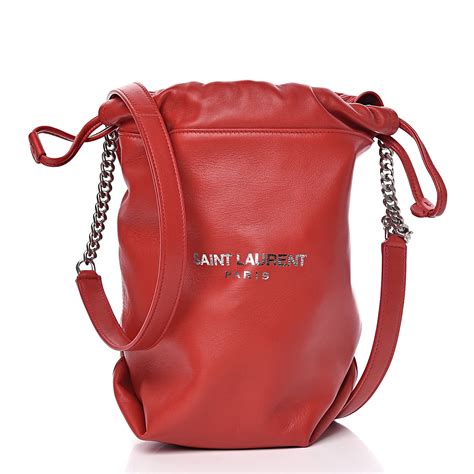 teddy bag ysl|Saint Laurent Teddy Bucket Bag In Lambskin in Red .